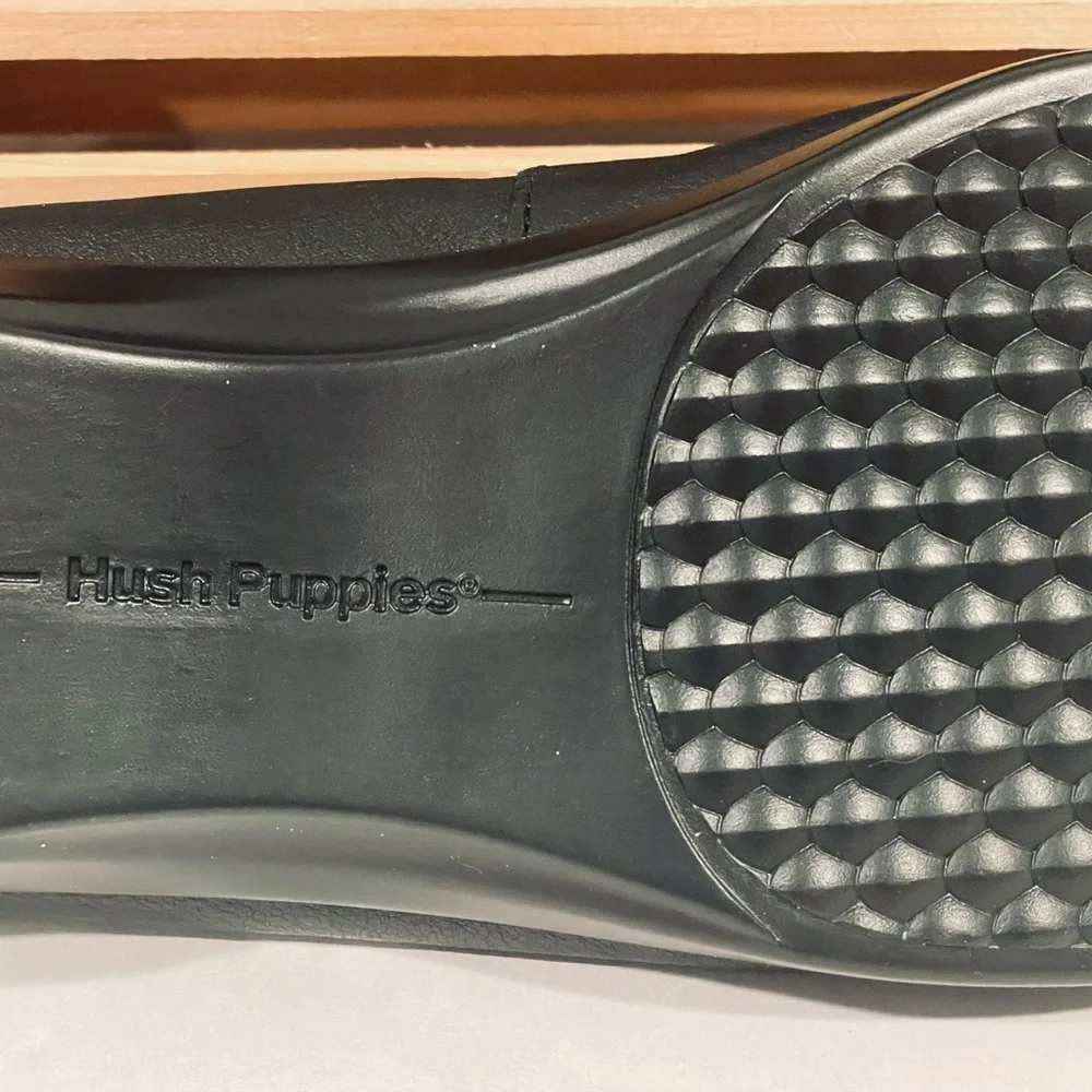Hush Puppies “Tabee Paradise” Black Ballet Flats Comfort Loafers | NIB | Sz 12